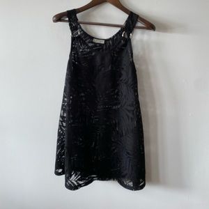 Black lace beach coverup